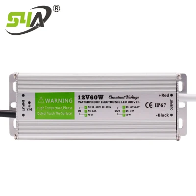 12V 60W wasserdichtes Netzteil IP67 Elektronischer LED-Treiber